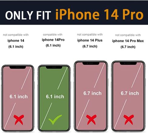 Case for iPhone 14 Pro ، محفظة PU Leather مع علبة TPU ناعمة لـ iPhone14 Pro ، غطاء هاتف واقعي للصدمات مع فتحة نقدية لبطاقة حظر RFID ، دعم Magsafe Wireless Charging ، Brown in Saudi Arabia