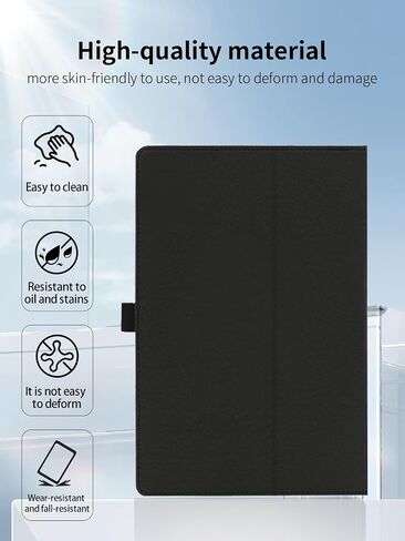 Case for TUOHAITIME C5 11 inch Android 14 Tablet 2024 New,Leather Slim Folding Stand Cover with Hand Strap Magnet for Men Women Full Protection,Black. in Saudi Arabia