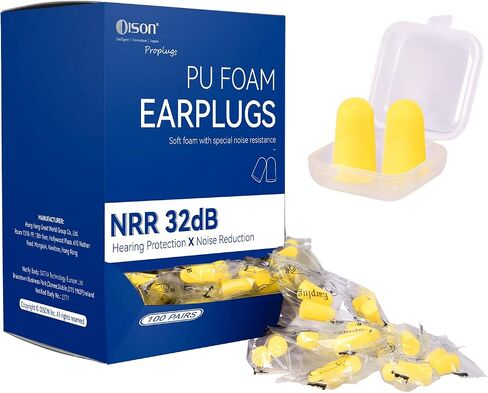 200Pairs Foam Earplugs, 32dB Disposable Noise Reduction Ear Plugs, Hearing Protection Bulk Ear Plugs for Shooting Range, Work, Travel,Concert Green in Kuwait