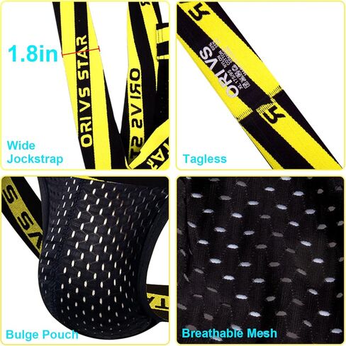 Evankin Men's Jockstraps Sexy Jock Strap Stretch Athletic Supporters Breathable Mesh Underwear Low Rise in Kuwait