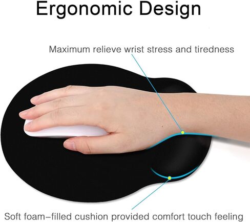 Britimes Forest Green Green Mouse Pad Pad Mouse Mouse مع دعم معصم قاعدة موسباد غير طلي in Kuwait