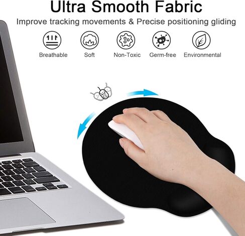 Britimes Forest Green Green Mouse Pad Pad Mouse Mouse مع دعم معصم قاعدة موسباد غير طلي in Kuwait