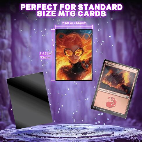 MTG Card Sleeves 100CT (Bloomburrow Black Lotus Pool), Matte Art Card Sleeves, Matte Back & Clear Front, 66x92mm in Kuwait