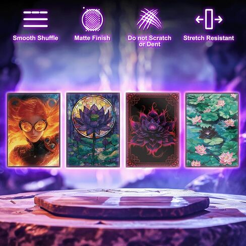 MTG Card Sleeves 100CT (Bloomburrow Black Lotus Pool), Matte Art Card Sleeves, Matte Back & Clear Front, 66x92mm in Kuwait