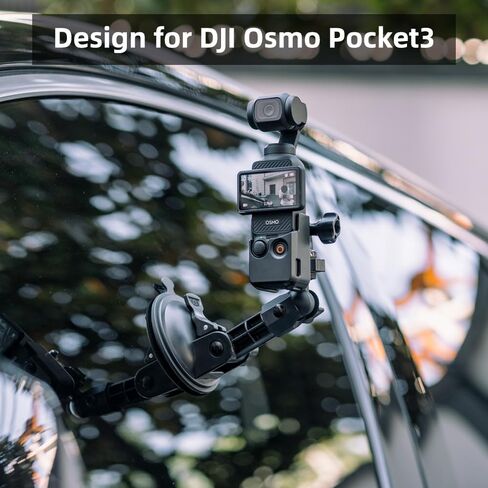 SUREWO Pocket 3 Suction Cup Mount, Car Mount Windshield Window Dash Holder Kit with Expansion Adapter for DJI Osmo Pocket 3,GoPro Hero 13/12/11/10/9/8,DJI Action 5 Pro/4/3 Accessories (for Pocket 3) in Saudi Arabia