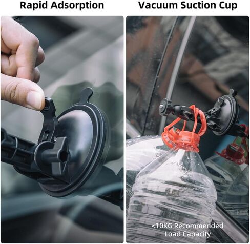 SUREWO Pocket 3 Suction Cup Mount, Car Mount Windshield Window Dash Holder Kit with Expansion Adapter for DJI Osmo Pocket 3,GoPro Hero 13/12/11/10/9/8,DJI Action 5 Pro/4/3 Accessories (for Pocket 3) in Saudi Arabia