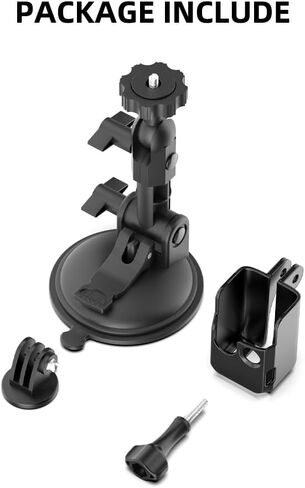 SUREWO Pocket 3 Suction Cup Mount, Car Mount Windshield Window Dash Holder Kit with Expansion Adapter for DJI Osmo Pocket 3,GoPro Hero 13/12/11/10/9/8,DJI Action 5 Pro/4/3 Accessories (for Pocket 3) in Saudi Arabia