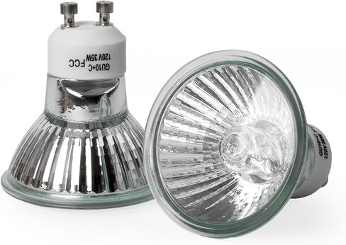 120v 50W GU10 Bulb for Candle Warmer Lamp, 2pcs gu10+c Dimmable 2800K Warm White Halogen Light Bulbs 2 pin, Wax Burner Light Bulb, Full Glass Cover Reflector Track & Recessed Light Bulbs in Kuwait