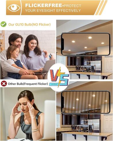 120v 50W GU10 Bulb for Candle Warmer Lamp, 2pcs gu10+c Dimmable 2800K Warm White Halogen Light Bulbs 2 pin, Wax Burner Light Bulb, Full Glass Cover Reflector Track & Recessed Light Bulbs in Kuwait