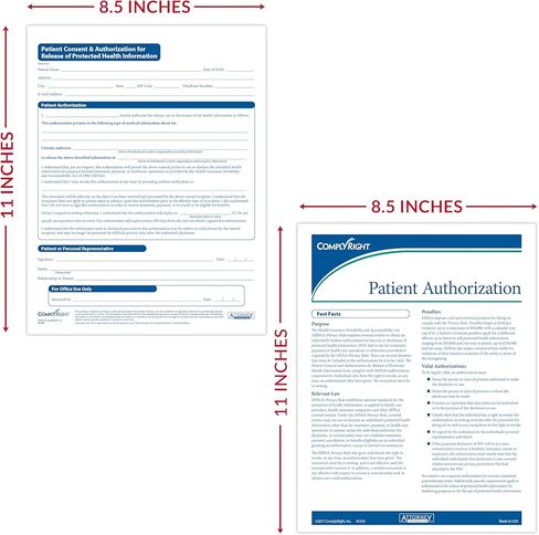 HIPAA Patient Ack. of Receipt of Notice of Privacy Practices | 8-1/2" x 11" | Medical Form | 200 Pack in Kuwait