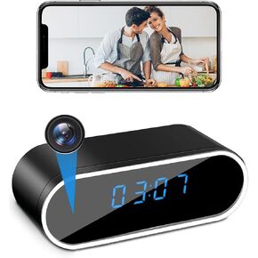 ehomful HD 1080P WiFi Hidden Camera Clock Wireless Spy Camera Night Vision Surveillance Security Nanny Cam for Indoor Security