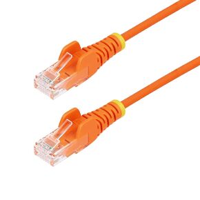 StarTech.com 15ft Orange Slim CAT6 Ethernet Cable, Snagless RJ45, LSZH, 28AWG Pure Bare Copper, Slim Network Patch Cable/Cord