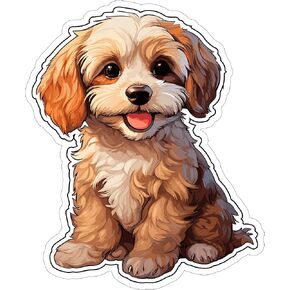 Cavachon Sticker 4 Inch - Waterproof Animal Vinyl Decal for Laptop Water Bottle Car Tumbler - Durable Aesthetic Long-Lasting Stickers for Adults ID44990