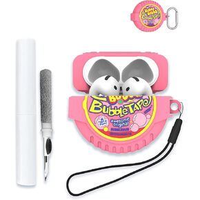 Bubba Candy Case for AirPods 4(4th Generation) Wireless Earbuds 2024 Upgraded Version,WUNIAK Cute Cartoon Fun Protective Portable Scratch Shock with Cleaner Kit & Carabiner & Lanyard.