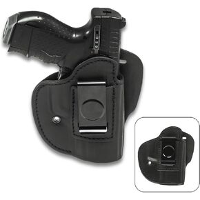 TAGUA GUNLEATHER Quick Draw 4 in 1 Right Handed Leather Gun Holster - IWB, OWB, Optic Ready - Fits Glock 17 19 43 48 | SIG P229 | S&W M&P Compact | Taurus G3 | Beretta | Fits Most Full Size Handguns