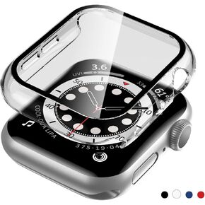 EWUONU 3 Pack for Apple Watch Series 9 Screen Protector 41mm Series 8/7, [Auto Alignment Kit] 3D Full Cover Waterproof Bubble Free Anti Scratch HD Clear Film for iWatch 41mm Accessories