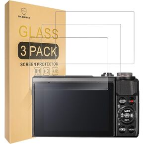 Mr.Shield Screen Protector compatible with Canon G9X Mark II / G9 X / G7X Mark II / G7 X / G5X II /G5 X [Tempered Glass] [3-PACK] [Japan Glass with 9H Hardness]