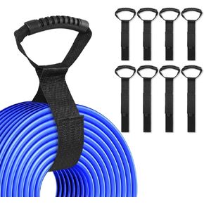 8 Pack One Hand Operation Adjustable Extension Cord Organizer Holder, Hose Rope Storage Straps Wrap for RV Shed Workshop Garage Organization, Gadgets Tools Gifts for Dad Men