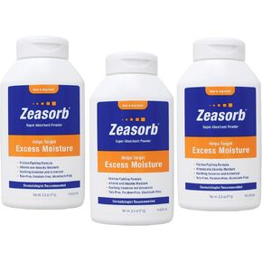 Zeasorb Excess Moisture Powder, 2.5 Ounces, Pack of 2