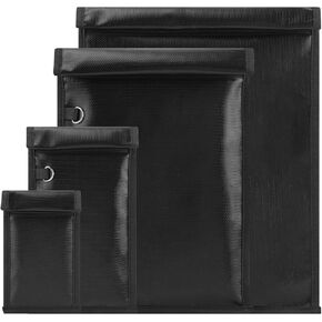 4pcs Faraday Bags,Faraday Pouch Anti-Tracking Key Fob Protector Signal Blocker Anti-Theft Faraday Bag for Phones,Laptops,Car Keys,Fireproof Document Bag Waterproof RFID Bag
