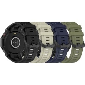 QGHXO Band for Amazfit T-Rex 3, Soft Silicone Replacement Band for Amazfit T-Rex 3 Smartwatch (No Tracker, Replacement Bands Only)