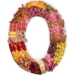15in Cardboard Number Shape Box Fillable Tray, Food Charcuterie Board, Cupcake Sweet Party Decor (Number 8)