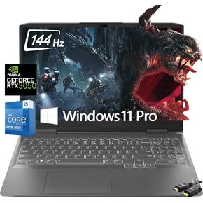 Lenovo LOQ 15.6" FHD 144Hz Gaming Laptop, 13th Gen 8-Core Intel Core i5-13420H (Beats Intel i7-1260P), 32GB DDR5 5600MHz RAM, 1TB SSD, NVIDIA GeForce RTX 3050 6GB, Backlit KB, Win11 PRO