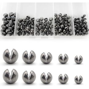 150PCS/120PCS Fishing Weights Sinkers for Fishing Line, Removable Split Shot Fishing Weights for Fishing, Fishing Sinkers Split Shot Sinkers Catfish Weights