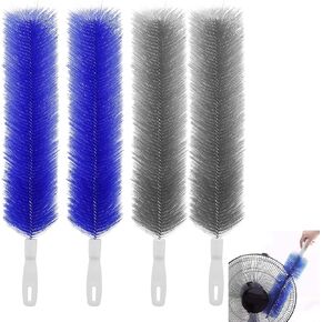 2 Pcs Cobweb Duster, Bendable Fan Duster, Plastic Fan Cleaner Brush,Microfiber Head Dusting Brush, Reusable Dust Remover for Air Conditioning Shutters,Ceiling Fan Blades,Air Vents, Curtains, Cars in Saudi Arabia