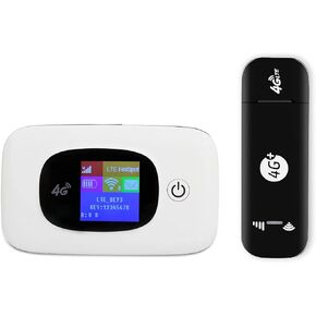 Bundle of 4G LTE Mobile Router and 4G LTE USB Modem WiFi Dongle Mini Portable Mobile WiFi Hotspot Router