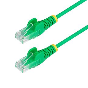StarTech.com 15ft Green Slim CAT6 Ethernet Cable, Snagless RJ45, LSZH, 28AWG Pure Bare Copper, Slim Network Patch Cable/Cord