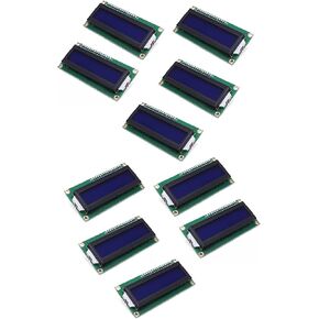 10 Pieces LCD1602 LCD Display Module 16X2 Character Row Blue Backlight LCD Module PCF8574T PCF8574 IIC I2C for Raspberry Pi Arduino STM32 DIY