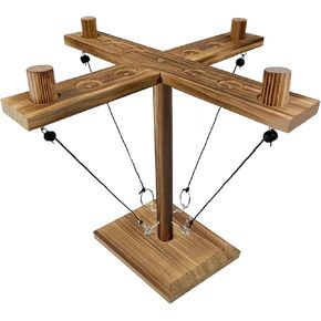 Ring Toss Game, Ring and Hook Game, Patio Games, Large Ring toss Game for Adults,Games for Adults Party, Wooden Hook and Ring Game for Bars, Home and Party Fun