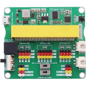 Sensor Shield for Microbit V1 V2 GPIO Expansion Board for BBC Micro:bit Robotics/Smart Home Projects Extension Shield with I2C/PWM/Motor Ports, IR Receiver and LEDs