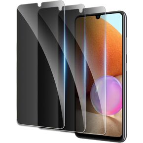 Privacy Screen Protector for Samsung Galaxy A32 4G, Shatterproof Tempered Glass Accessories, Anti Spy Tempered Glass Film, Case Friendly Ultra Resistant 9H Hardness Anti-Glare HD Black -3 Pack
