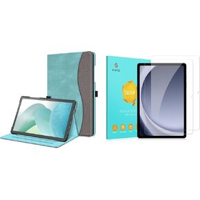 Fintie Case for Samsung Galaxy Tab A9 Plus 11 Inch 2023 Model (SM-X210/X216/X218), Multi-Angle Viewing Protective Cover with Pocket + [2-Pack] 9H Tempered Glass Screen Protector