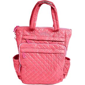 Quilted Nylon Dance Cali Backpack, Multiple Pockets, Black and Pink, The Tiler Peck Collection - BP04 (Black)