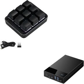 Tri-Mode 9-Key Macro Keypad & External Hard Drive Enclosure