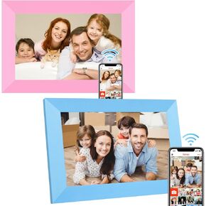 2 Pack 10.1 Inch WiFi Digital Picture Frame，IPS Touch Screen Smart Digital Photo Frame,32GB Storage, Wall Mountable, Auto-Rotate