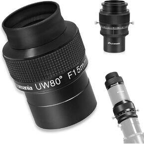 Astromania 2" Helical Micro Focuser - Bundle with - 2" Ultra-Wide 80 Degree Eyepiece F15mm