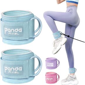 Ankle Resistance Bands with Cuffs, Ankle Weights for Leg Butt, Ankle Resistance Band for Kickbacks Hip Fitness Training, Glutes Workout Equipment for Women Home Gym