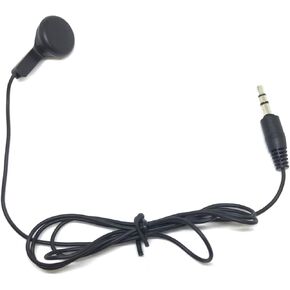 TFD Supplies Wholesale Bulk Single Ear Earbuds Headphones 50 Pack for Phone, Tablet, Laptop, and Computer - Black