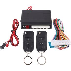 KIMISS Car Universal Door Lock Locking Keyless Entry System Remote Central Control Kit (5 Pack, Black, Remote Control, Cars, Trucks)