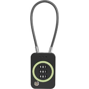 Combo Lock, Premium Cable Lock with Code, Combination Locks for Travel Security, Luggage Locks, Zipper Lock for Backpack, Suitcase, Bag, Anti-Theft Small Dial Padlock (Non-Luminous, Black) in Kuwait