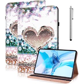 حالة Lenovo Tab P11 Gen 2 11.5 بوصة 2023 (TB350FU) ، PU Leather Lenovo P11 2nd Gen Case مع فتحات حزام وبطاقات/حامل ، غطاء محفوظ متعدد الزاوية - زهرة زرقاء