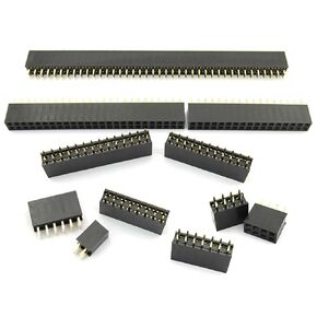 2.54mm Double Row Female Long Pin 11mm Breakaway PCB Board Pin Header Socket Connector 2x6 20pcs