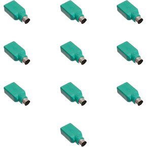 USB 2.0 Type A Female to PS2 Male Adapter for Keyboard and Mouse Conversion 10 Pcs Pack