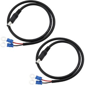2pcs DC 5.5mmx2.1mm Male to O Terminal Cable 18AWG O Ring Inner Diameter 5mm Wire Length 50cm for Switching Power Supply DC Electrical Equipment