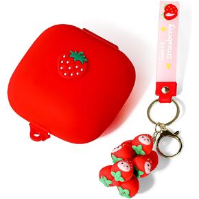 Fit Designed for Powerbeats Pro Earbuds, Suublg Cartoon Silicone Case Protective Cover with Cute Doll Keychain Full Body Anti-Lost Lanyard for Powerbeats Pro Wireless Headphones