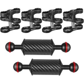 2pcs ذراع الألياف الكربونية و 4pcs 1 ''